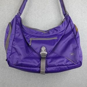REI Duffle Bag Womens Sling Purple Nylon Gym Workout Class Pack Compartments